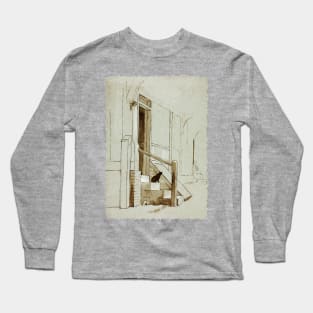 Cat on a Doorstep Long Sleeve T-Shirt